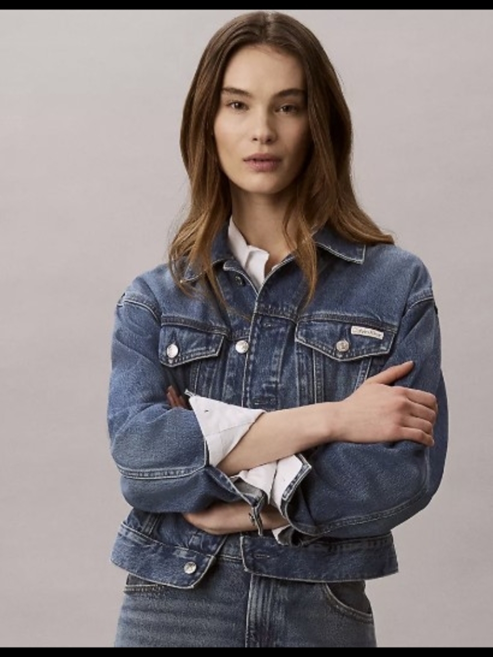 Calvin Klein Denim Jacket -90s Trucker- Size Medium - Picture 4 of 10